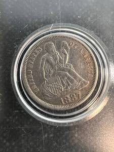 1887 US SEATED LIBERTY DIME