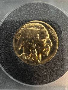 1936 US BUFFALO NICKEL GOLD PLATED