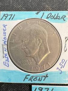 3 US EISENHOWER DOLLARS 2 1971S AND 1972
