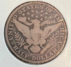 1901 US SILVER BARBER HALF DOLLAR