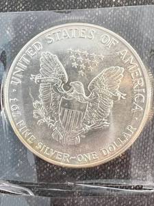 1986 AMERICAN SILVER EAGLE 1 TROY OZ .999 FINE SILVER