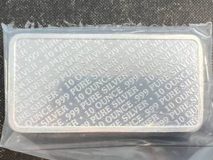 10 TROY OZ .999 FINE SILVER BAR BUFFALO SEALED