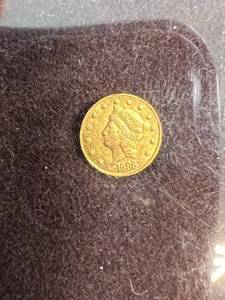 MINIATURE 8K GOLD COIN (VERY SMALL LESS THAN � gram)