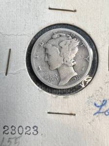 1931-S US SILVER MERCURY DIME