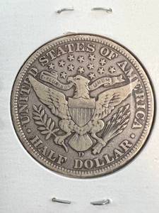 1908-D US SILVER BARBER HALF DOLLAR