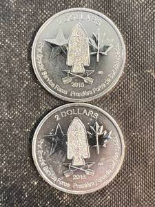 1 TROY OZ .999 FINE SILVER 2 X 2015 CANADA � OZ ROUNDS