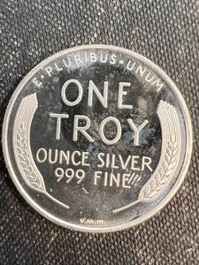 1 TROY OZ .999 FINE SILVER WHEAT CENT DESIGN