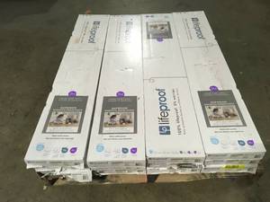 Pallet of Lifeproof  Clearwater 12 MIL x 8.7 in. W x 48 in. L Click Lock Waterproof Luxury Vinyl Plank Flooring (20.1 sqftcase) (12 Boxes) Customer Returns See Pictures