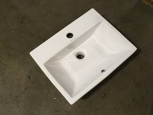 Swiss Madison  Sublime Compact Ceramic Wall Hung Sink in White Customer Returns See Pictures