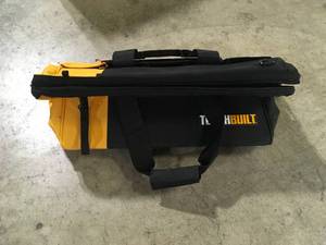 TOUGHBUILT  Massive Mouth 20 Black and Gold Contractor Tool Bag with 51 pockets and Heavy-duty reinforced rivet construction Customer Returns See Pictures