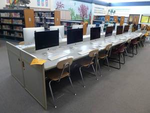lot 26 image: Library Computer Station Tables