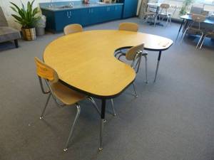 lot 50 image: Room 138 Kidney Table Blonde