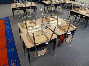 lot 56 image: Room 165 Student Desks x 4
