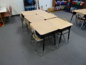 lot 83 image: Room 160 Student Desks x 6