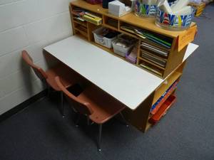 lot 84 image: Room 160 Double Station Desk With Top
