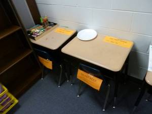 lot 94 image: Room 146  Student Desks x 3