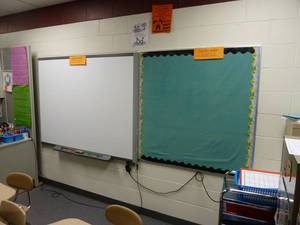 lot 107 image: Room 147 Dry Erase Board & Green Chalk Board
