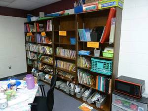 lot 111 image: Room 177 Wood Book Shelves