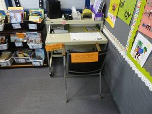 lot 150 image: Room 172 Steel Desk & Chair