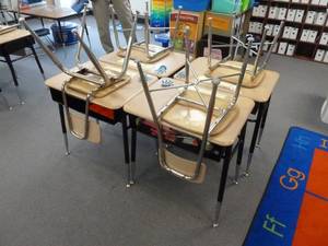 lot 73 image: Room 161 Student desks x 4