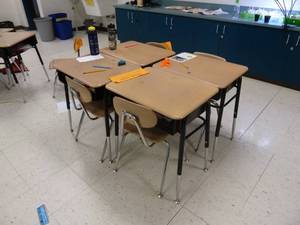 lot 117 image: Room 176 Student Desks x 4