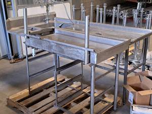 Commercial 2-piece NFS Stainless Steel Dish Washing Sink Set
