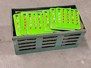 Lot of (200) Bingo Cards (in crate)