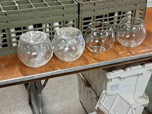 Lot of (4) 7 Glass Bubble Bowls