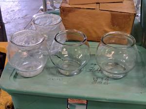 Lot of (4) 8 Glass Bubble Bowls