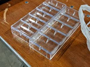 Lot of (2) Plastic Poker Chip Holders