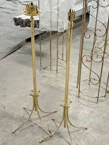 Lot of (2) 38 Free Standing Single Candleabras