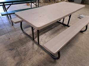 Lifetime Plastic TopMetal Frame Picnic Table