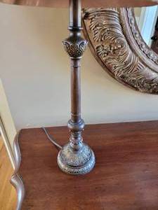 Ornate Tuscan Candle Stick Lamps
