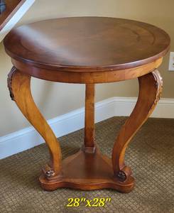 Tuscan Style Drum Side Table