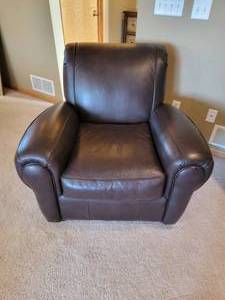 Lush Black Leather Club Chair