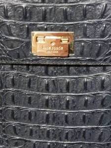 Kate Spade Blue Moc Gator Leather Kelly Bag Style Handbag