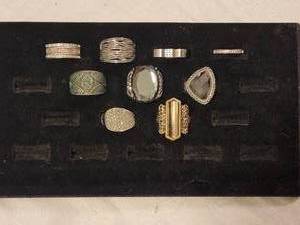Lia Sophia Cocktail Rings  lot of 9