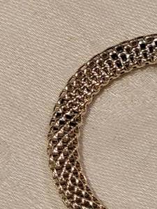 Sterling Silver Mesh Necklace and Earrings Set  21 grams