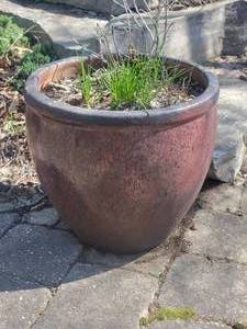Earthy Glazed Ceramic Planter
