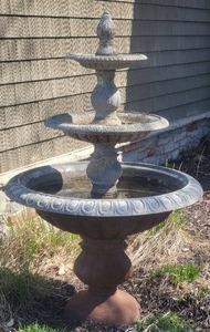 Breathtaking Metal Tiered Garden Fountain