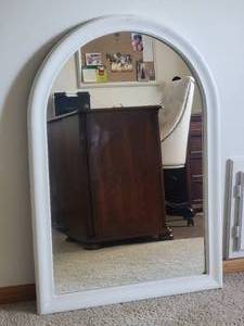 Modern Arch Wall Mirror - White