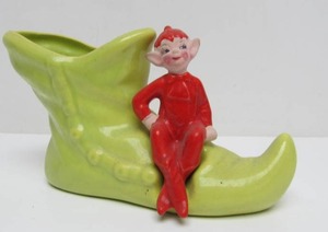 lot 21 image: Vintage Mid Century 1960s Ceramic Pixie PlanterVase