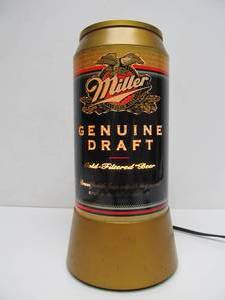 lot 40 image: Working Vintage Miller MGD Lighted Beer Can Advertising Display Sign