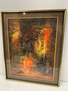 lot 79 image: Vintage Framed Signed Numbered Lithograph by Hoi Lebadang (1922-2015)