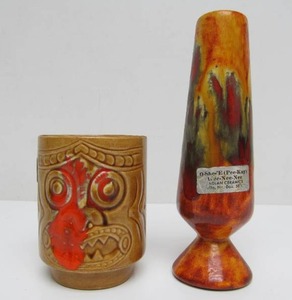 lot 58 image: 2 Pieces of Vintage North Dakota Art Pottery O-She-E (Pee Kay) Indian Ceramics