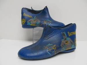 lot 64 image: AWESOME Vintage BATMAN 1960s Childrens Shoes