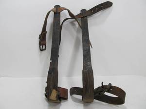 lot 121 image: Antique KLEIN & SONS Iron Climbing Gaff Spikes