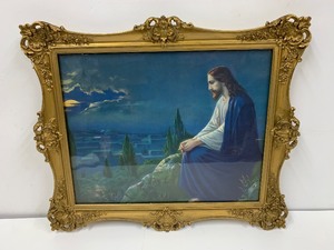 lot 148 image: Excellent Framed Vintage Litho Print - Christ on Mount of Olives