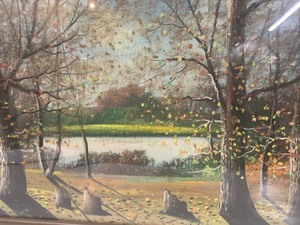 lot 204 image: Very Nice Antique Original Pastel Painting - Autumn Scene - Excellent Period Frame