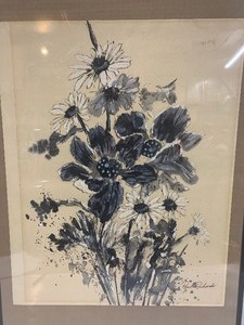 lot 246 image: Signed Original Watercolor Flower Painting by Paul Richards